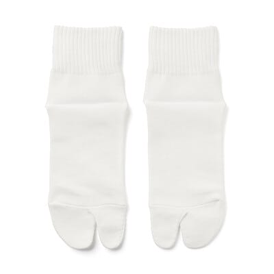 婦人　足なり直角　履き口やわらか　たび型ショート丈靴下