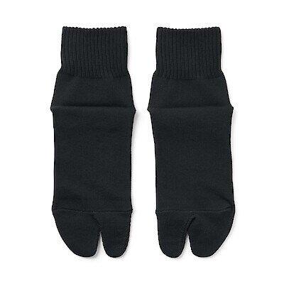 婦人　足なり直角　履き口やわらか　たび型ショート丈靴下