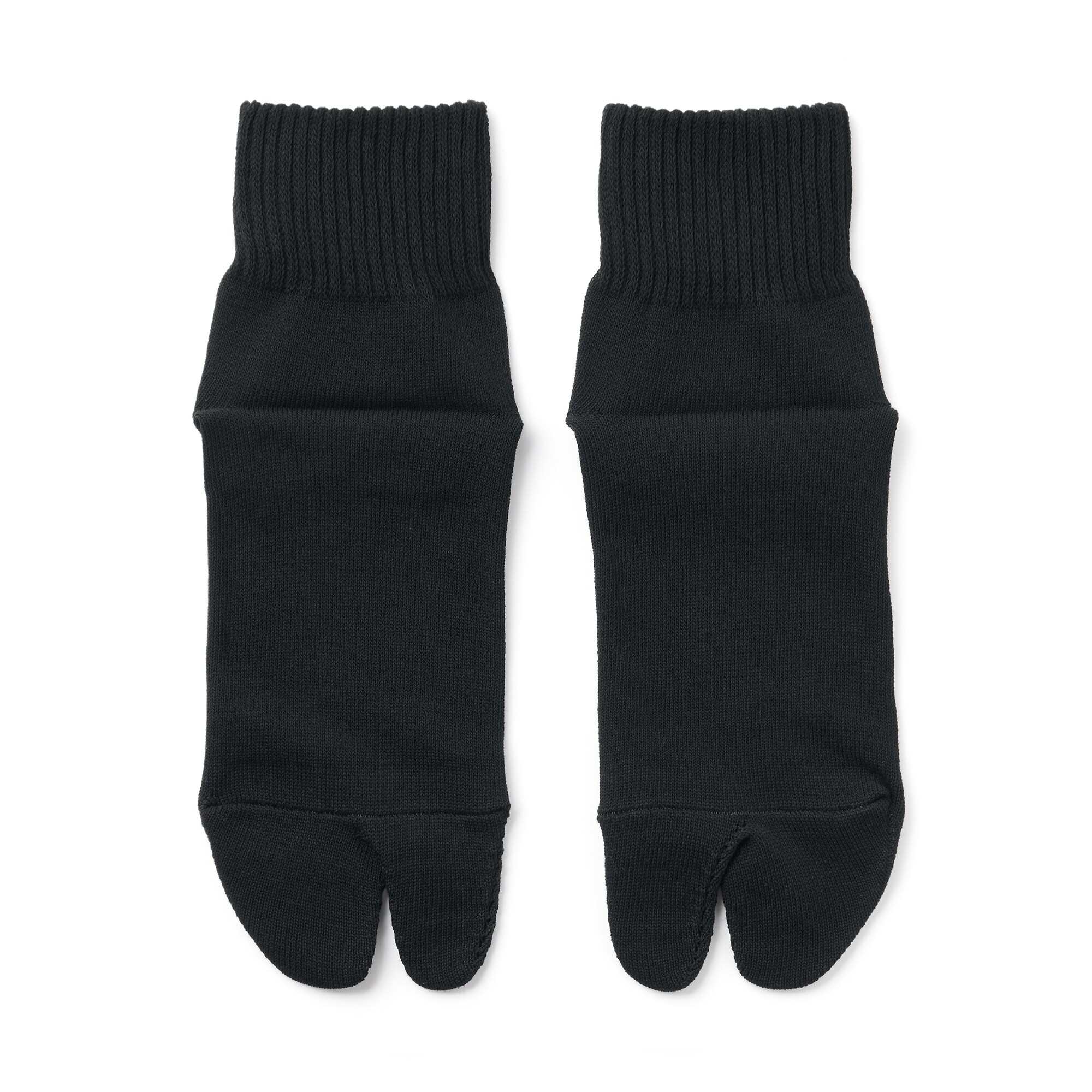 婦人　足なり直角　履き口やわらか　たび型ショート丈靴下（口ゴムなし）