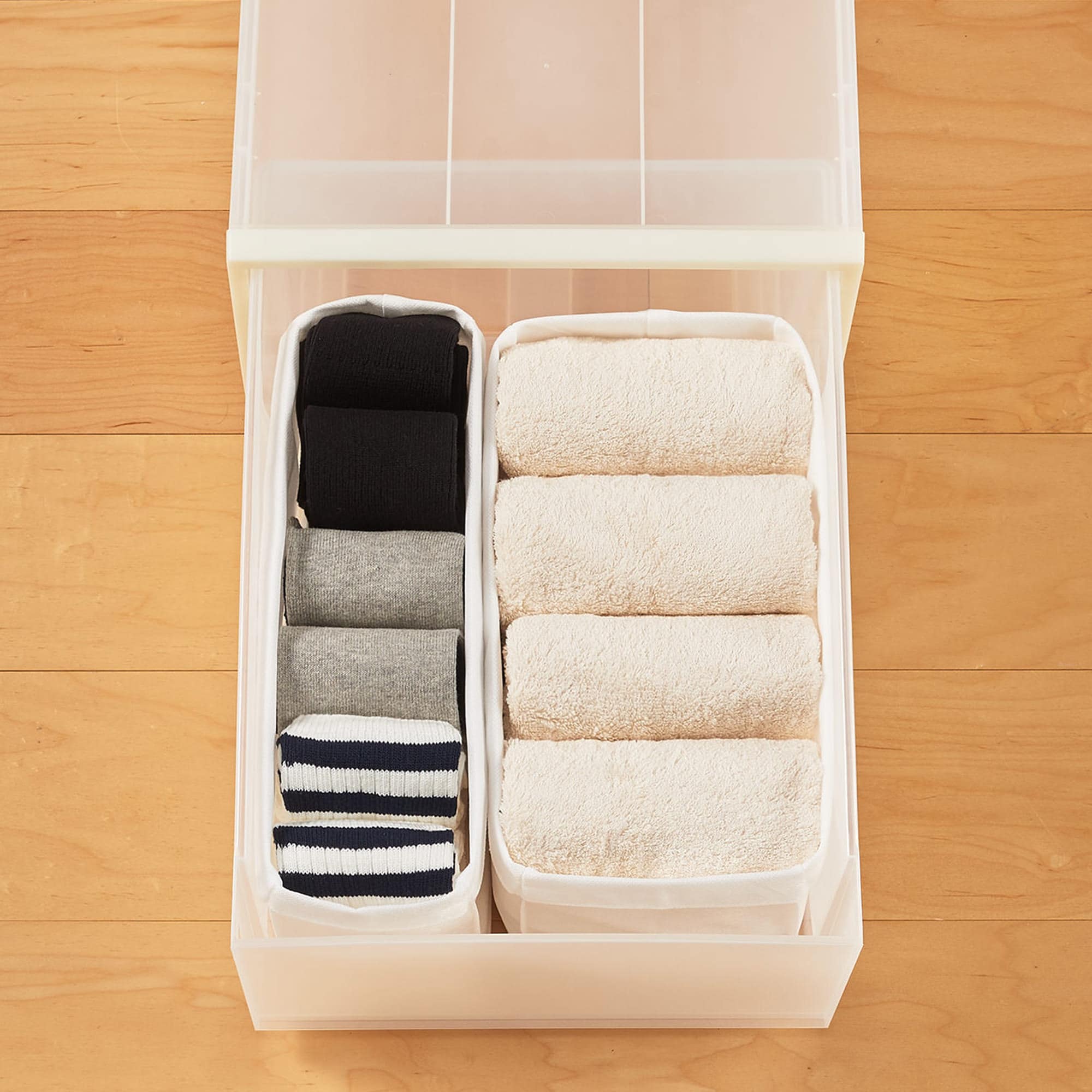 【宅送】ＰＰ収納ケース引出式・深