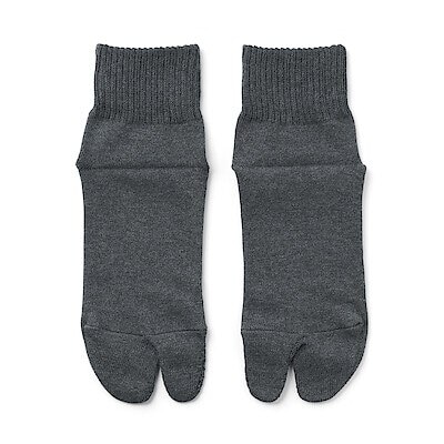 婦人　足なり直角　履き口やわらか　たび型ショート丈靴下