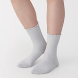 婦人　足なり直角　履き口やわらか　レーヨン混メロウ　靴下