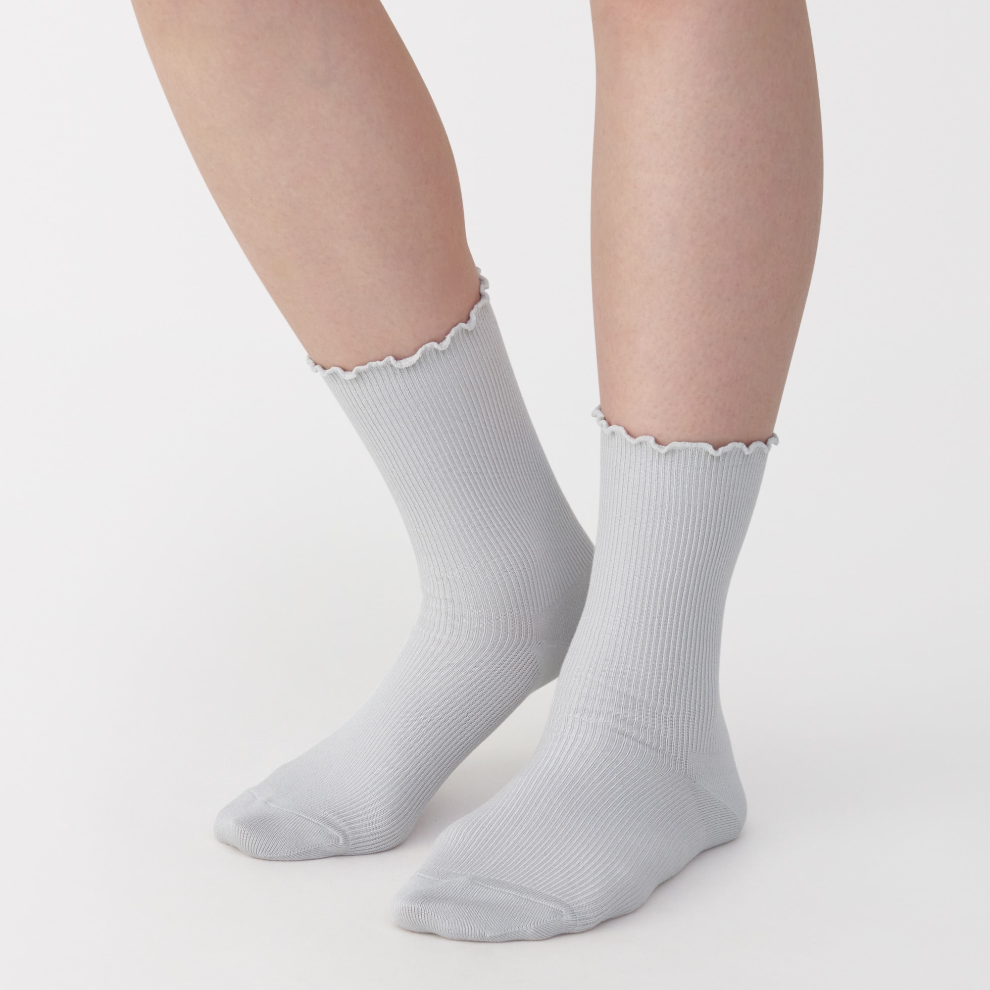 婦人　足なり直角　履き口やわらか　レーヨン混メロウ　靴下