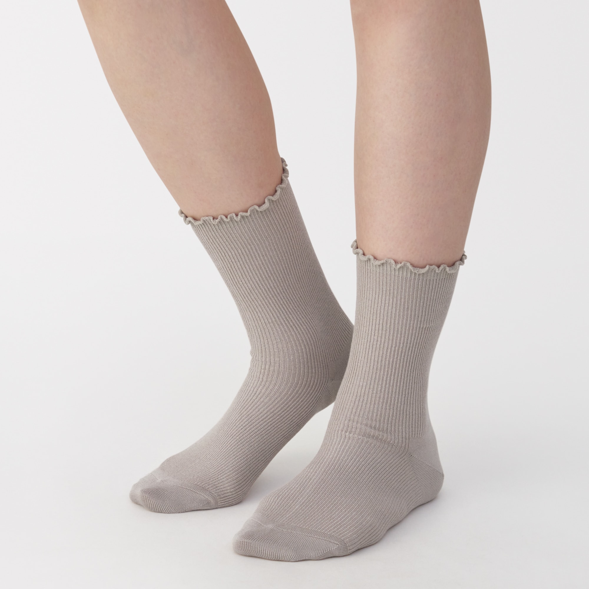 婦人　足なり直角　履き口やわらか　レーヨン混メロウ　靴下