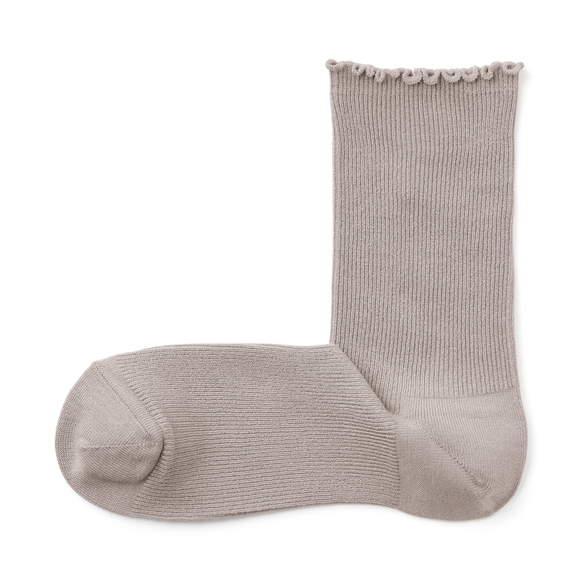 婦人　足なり直角　履き口やわらか　レーヨン混メロウ　靴下