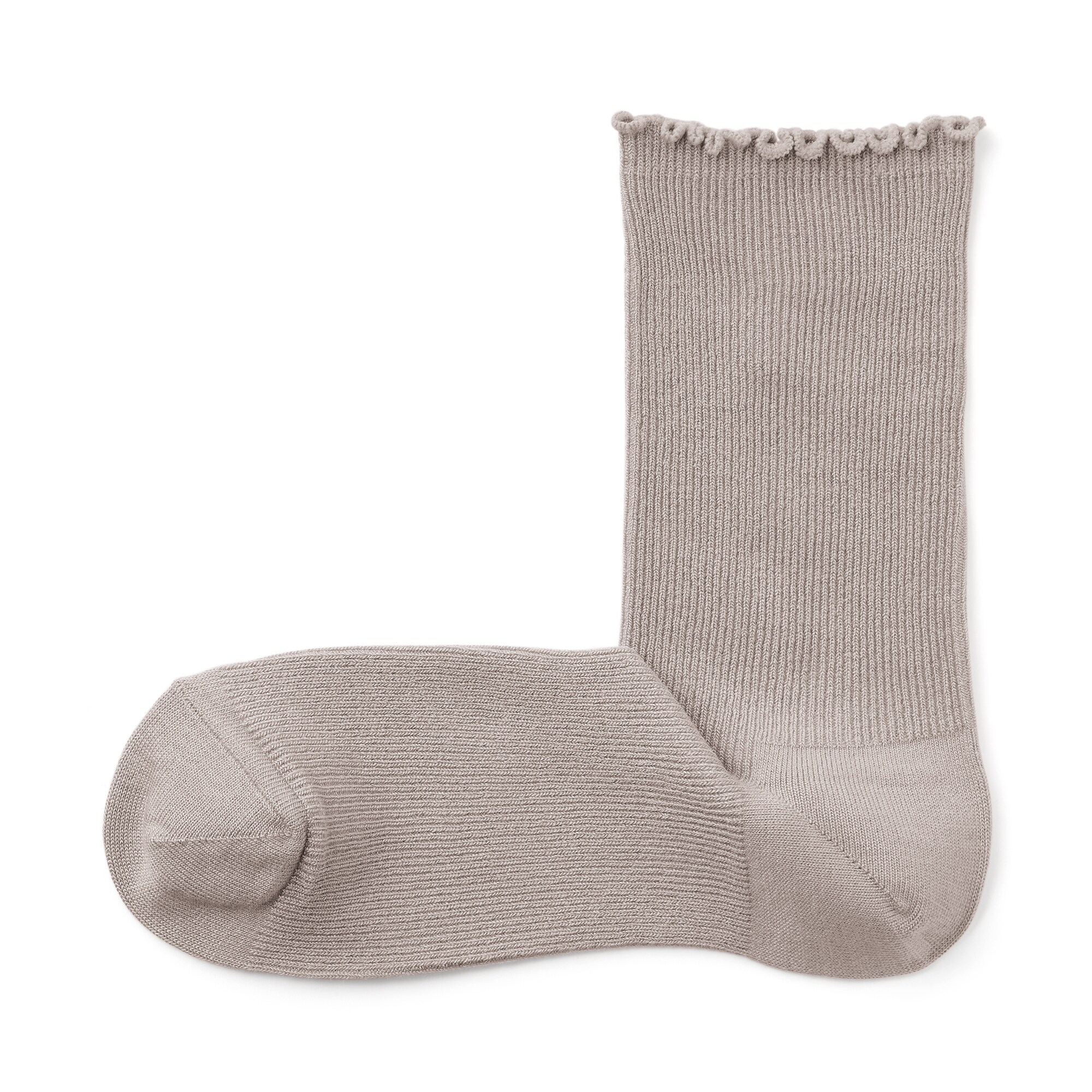 婦人　足なり直角　履き口やわらか　レーヨン混メロウ　靴下