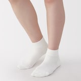 婦人　足なり直角　履き口やわらか　パイル編み　ショート丈靴下