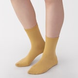婦人　足なり直角　履き口やわらか　三層　靴下（口ゴムなし）