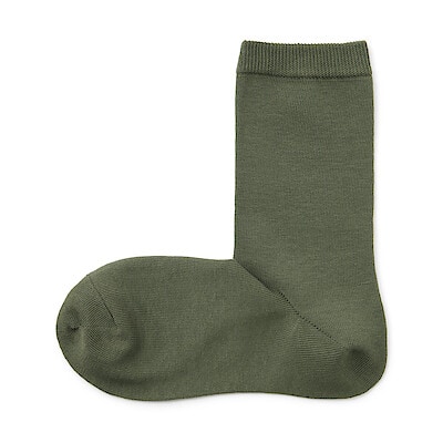 婦人　足なり直角　履き口やわらか　三層　靴下（口ゴムなし）