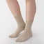 婦人　足なり直角　履き口やわらか　三層　靴下（口ゴムなし）