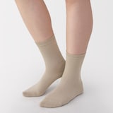 婦人　足なり直角　履き口やわらか　三層　靴下（口ゴムなし）