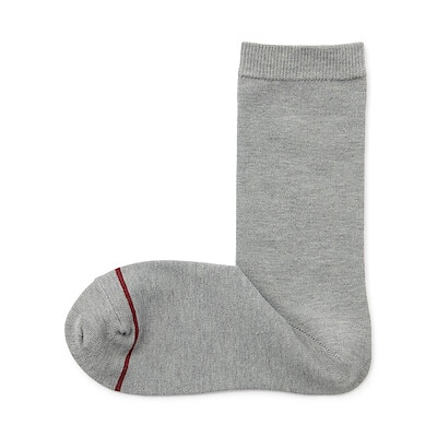 婦人　足なり直角　履き口やわらか　あったか綿　靴下（ウール入り・口ゴムなし）