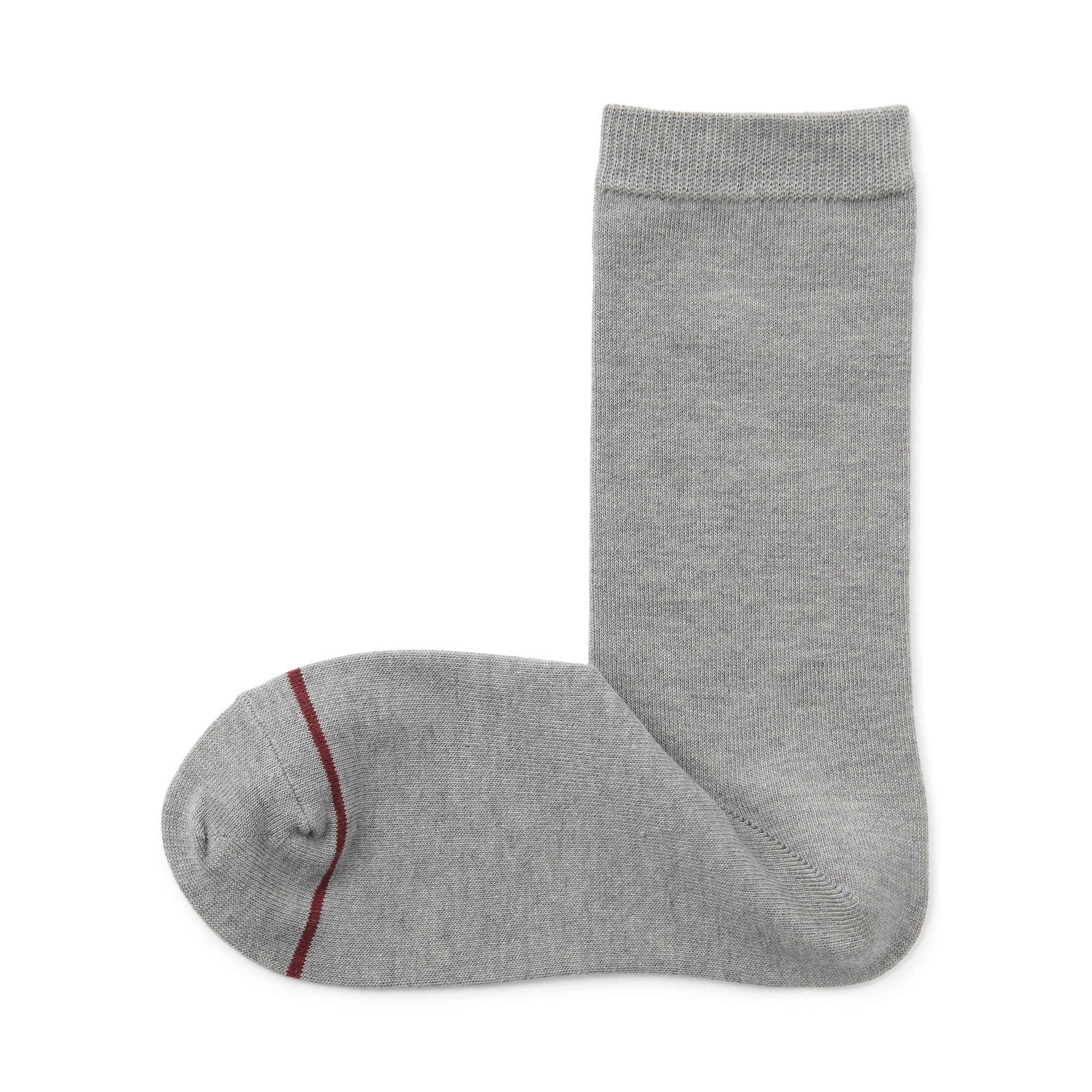 婦人　足なり直角　履き口やわらか　あったか綿　靴下（ウール入り・口ゴムなし）