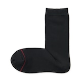 婦人　足なり直角　履き口やわらか　あったか綿　靴下（ウール入り・口ゴムなし）