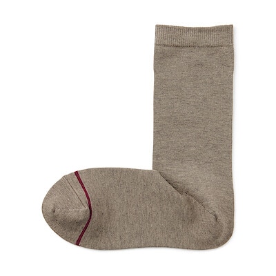 婦人　足なり直角　履き口やわらか　あったか綿　靴下（ウール入り・口ゴムなし）