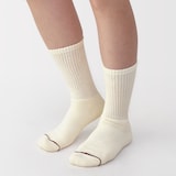 婦人　足なり直角　あったか綿　厚手靴下（ウール入り・無地）