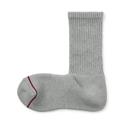 婦人　足なり直角　あったか綿　厚手靴下（ウール入り・無地）