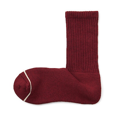 婦人　足なり直角　あったか綿　厚手靴下（ウール入り・無地）