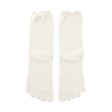 婦人　足なり直角　シルク混　５本指靴下