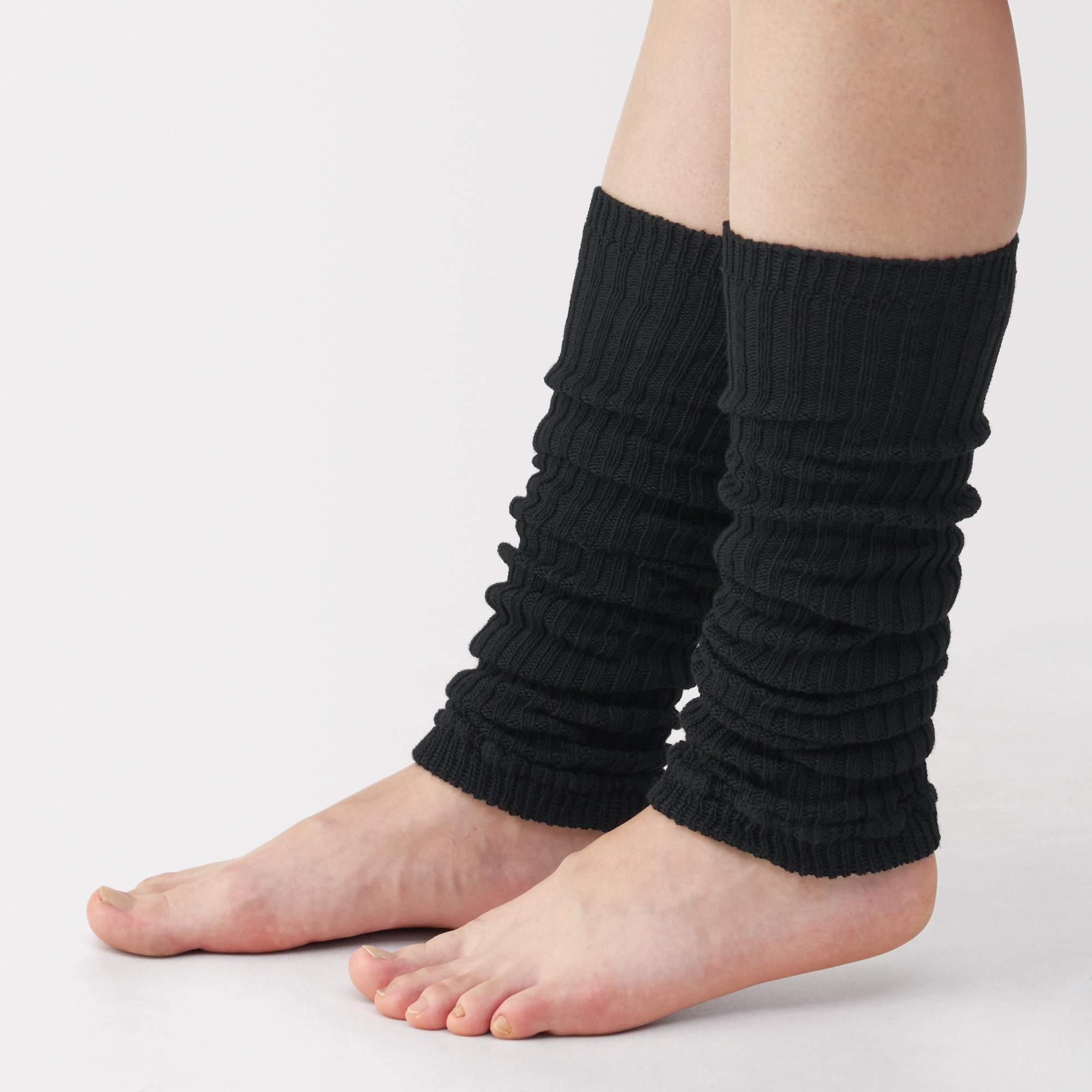 あったか綿　手にも使える　レッグウォーマー（ウール入り）