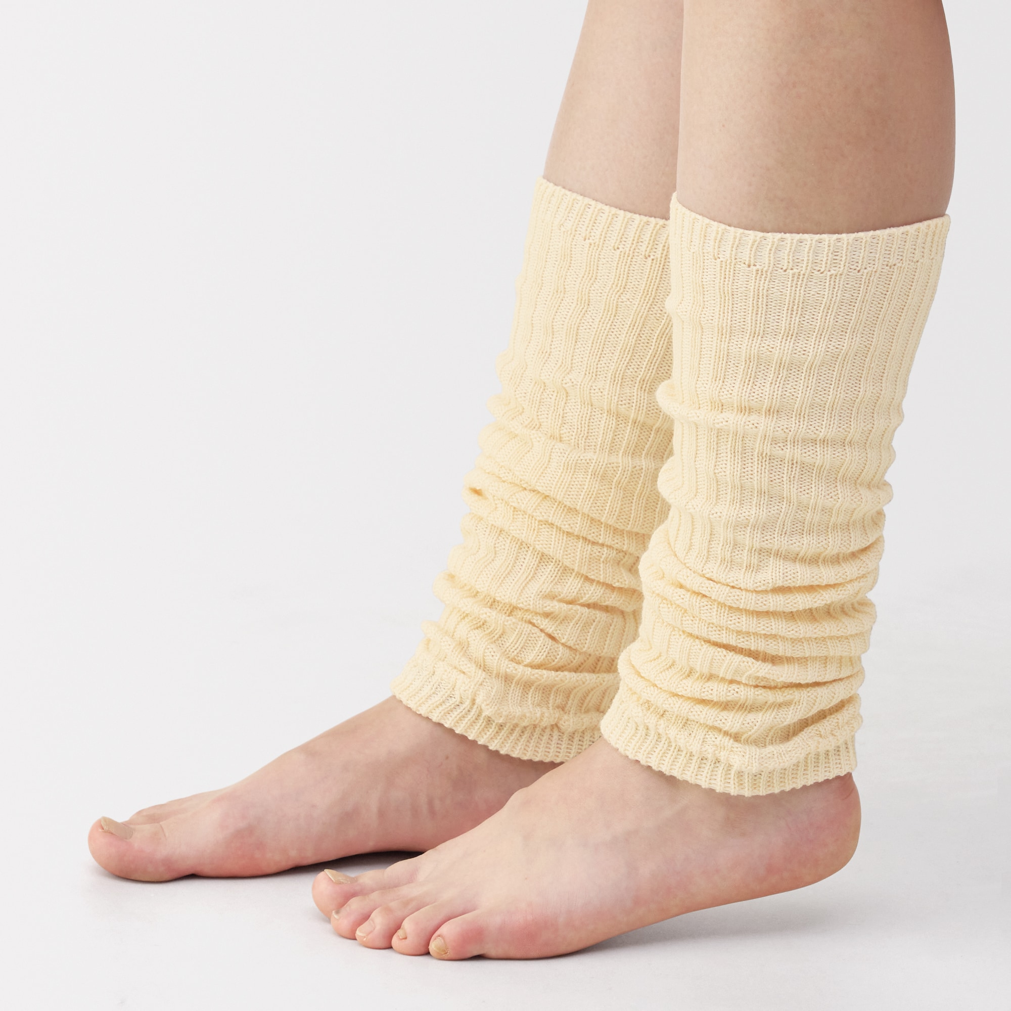 あったか綿　手にも使える　レッグウォーマー（ウール入り）