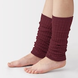 あったか綿　手にも使える　レッグウォーマー（ウール入り）