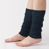 あったか綿　手にも使える　レッグウォーマー（ウール入り）