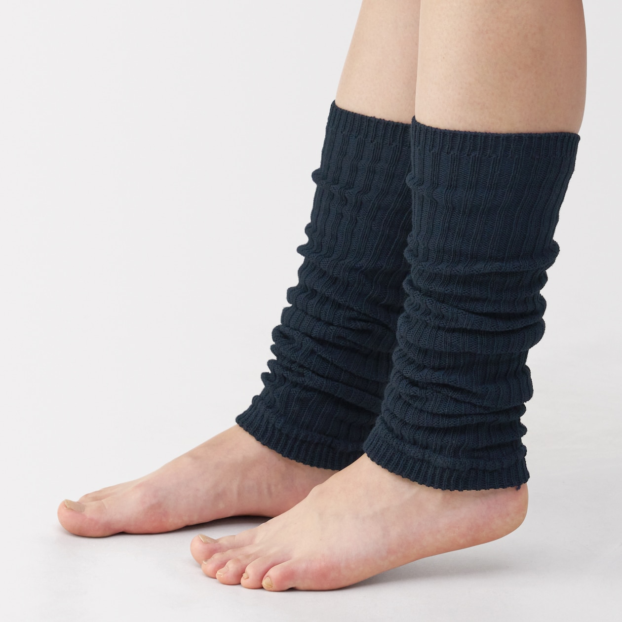 あったか綿　手にも使える　レッグウォーマー（ウール入り）