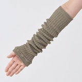 あったか綿　手にも使える　レッグウォーマー（ウール入り）