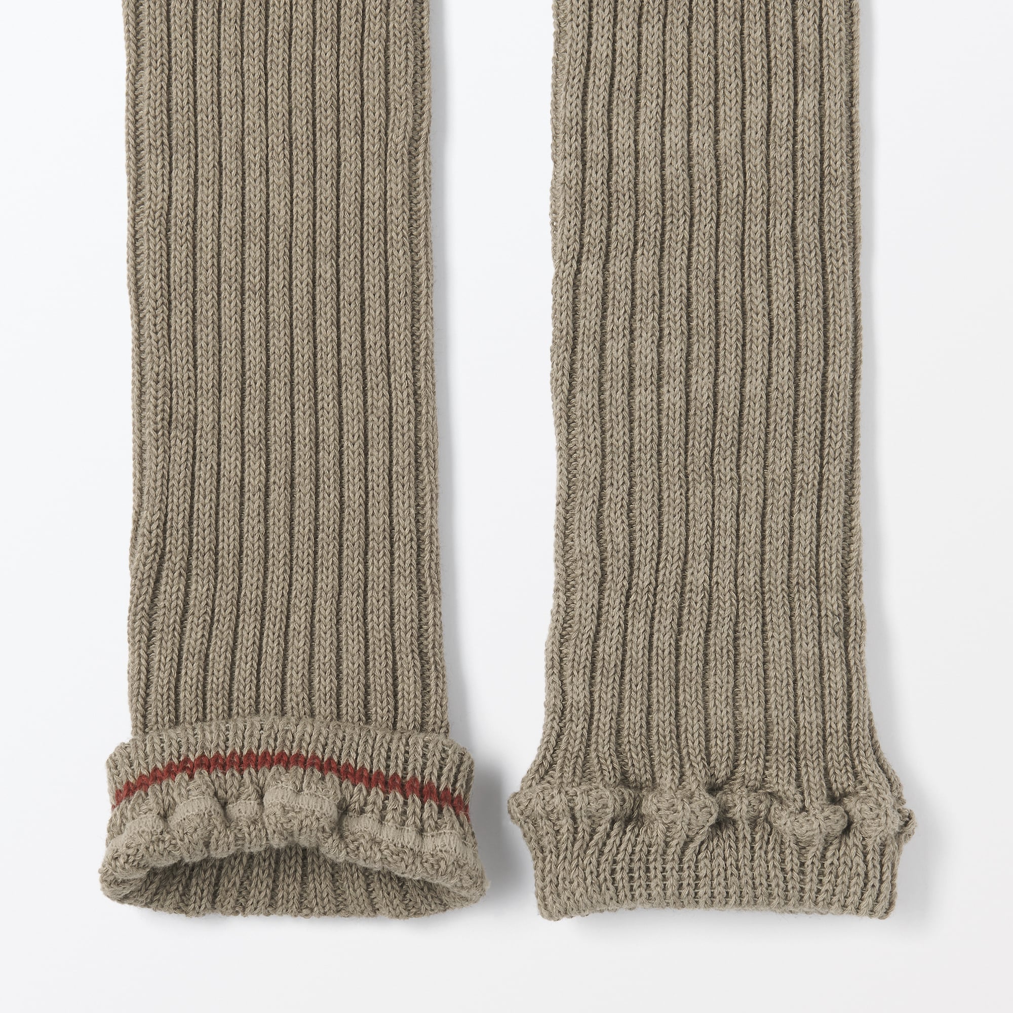 あったか綿　手にも使える　レッグウォーマー（ウール入り）