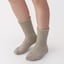 婦人　足なり直角　履き口やわらか　ウール混　ルームソックス