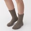 婦人　足なり直角　履き口やわらか　ウール混　ルームソックス