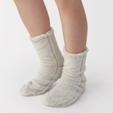 婦人　足なり直角　再生ポリエステル　ボアフリース　ルームソックス