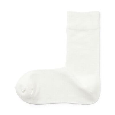 婦人　足なり直角　履き口やわらか　レーヨン混　薄手靴下