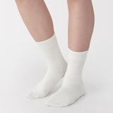 婦人　足なり直角　履き口やわらか　レーヨン混　薄手靴下