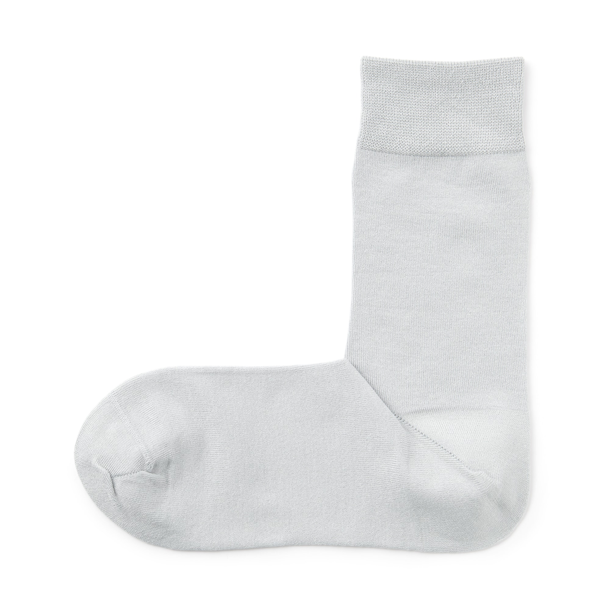 婦人　足なり直角　履き口やわらか　レーヨン混　薄手靴下