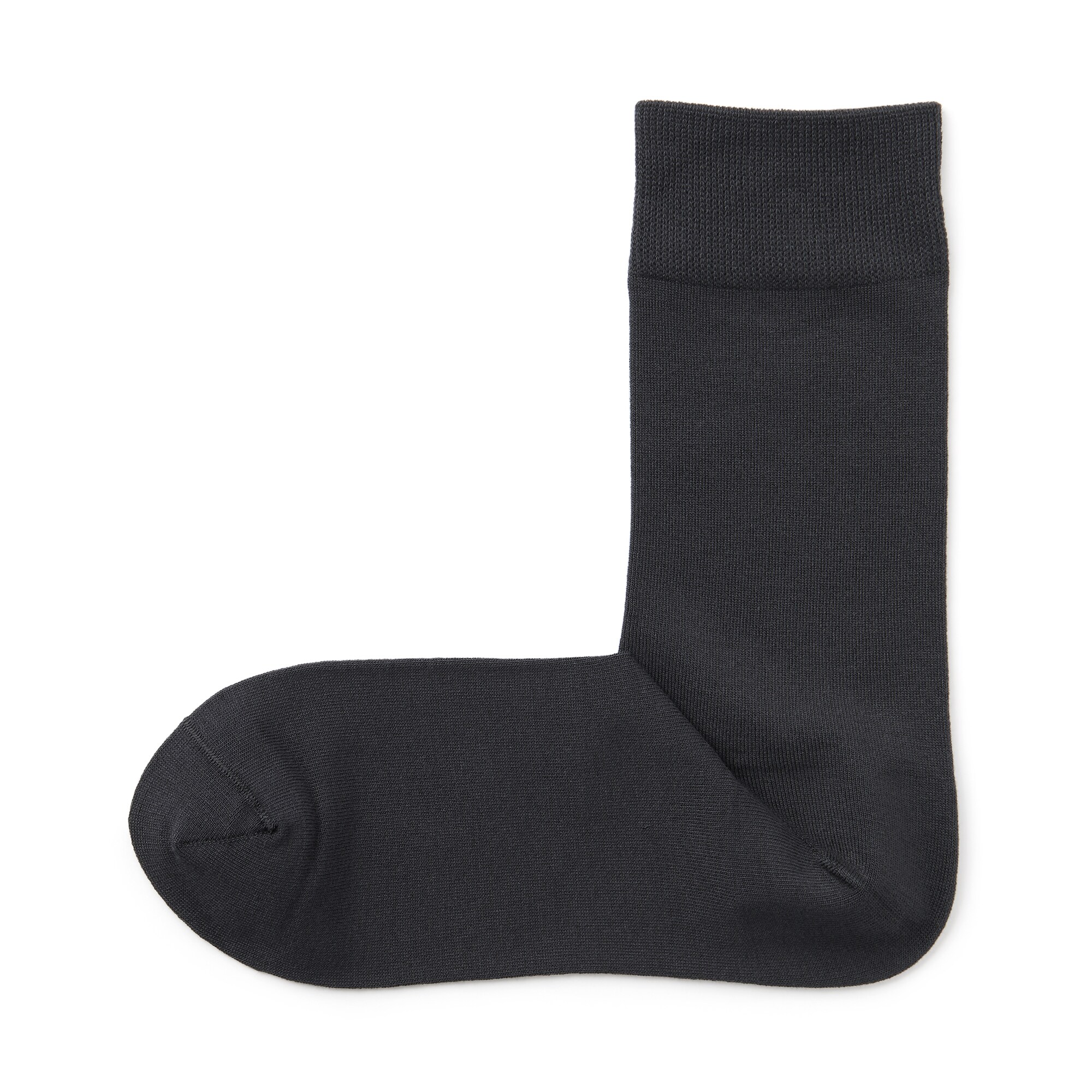 婦人　足なり直角　履き口やわらか　レーヨン混　薄手靴下