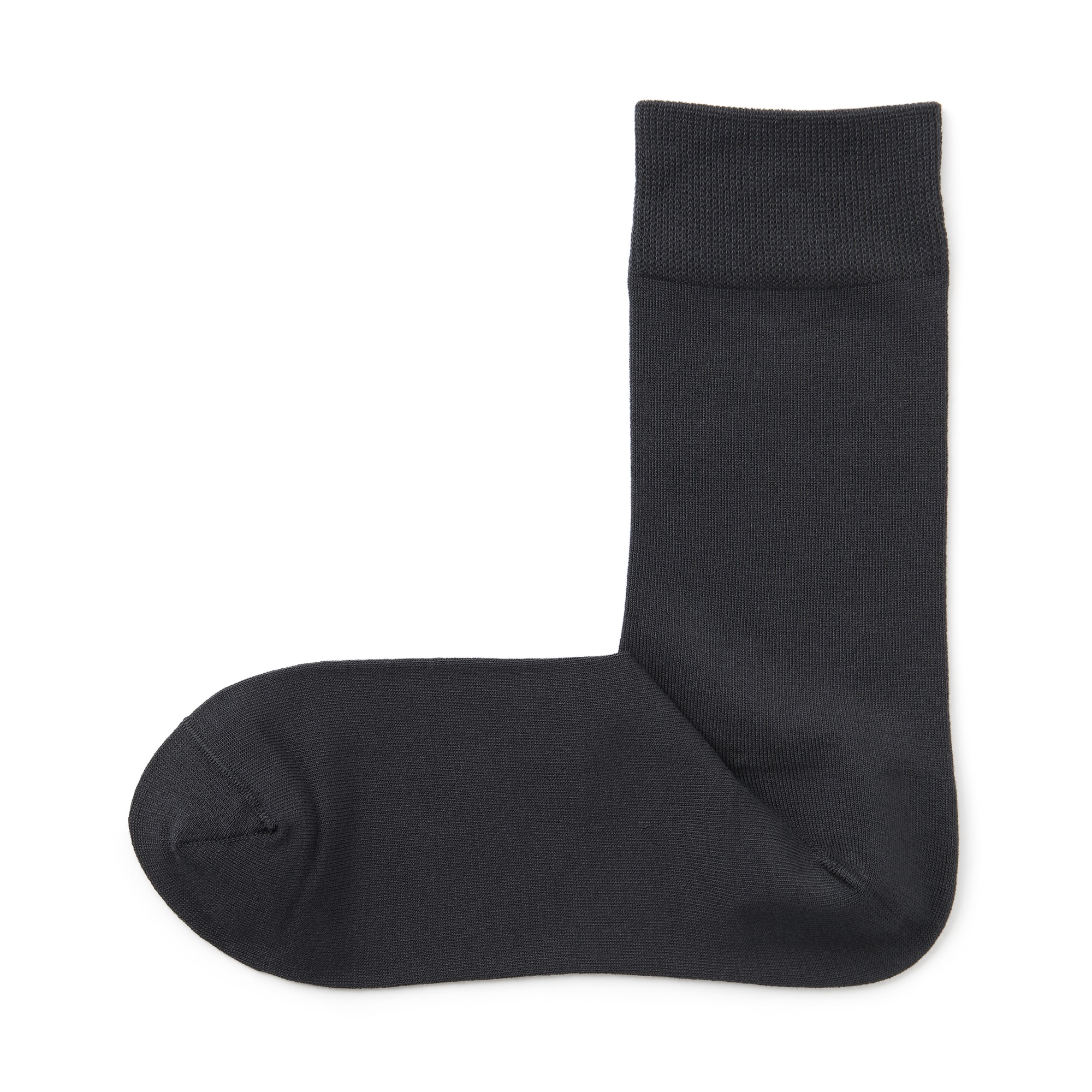 婦人　足なり直角　履き口やわらか　レーヨン混　薄手靴下