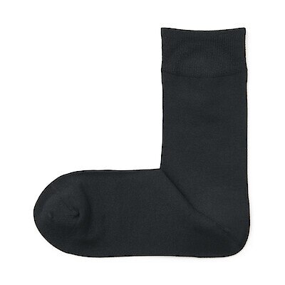 婦人　足なり直角　履き口やわらか　レーヨン混　薄手靴下