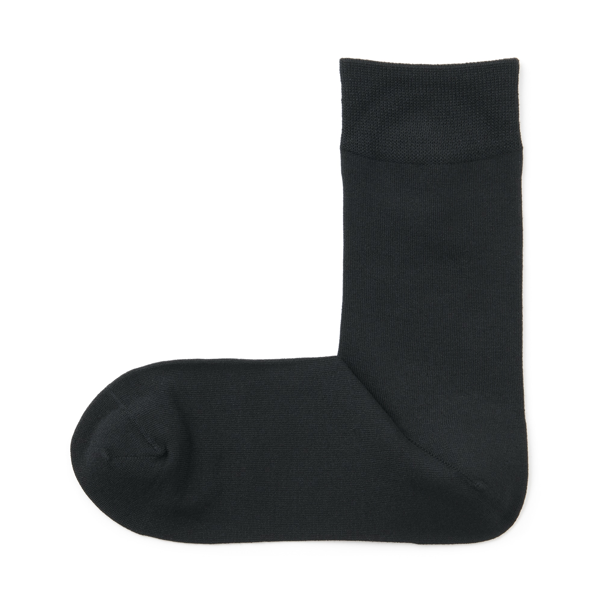 婦人　足なり直角　履き口やわらか　レーヨン混　薄手靴下