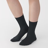 婦人　足なり直角　履き口やわらか　レーヨン混　薄手靴下