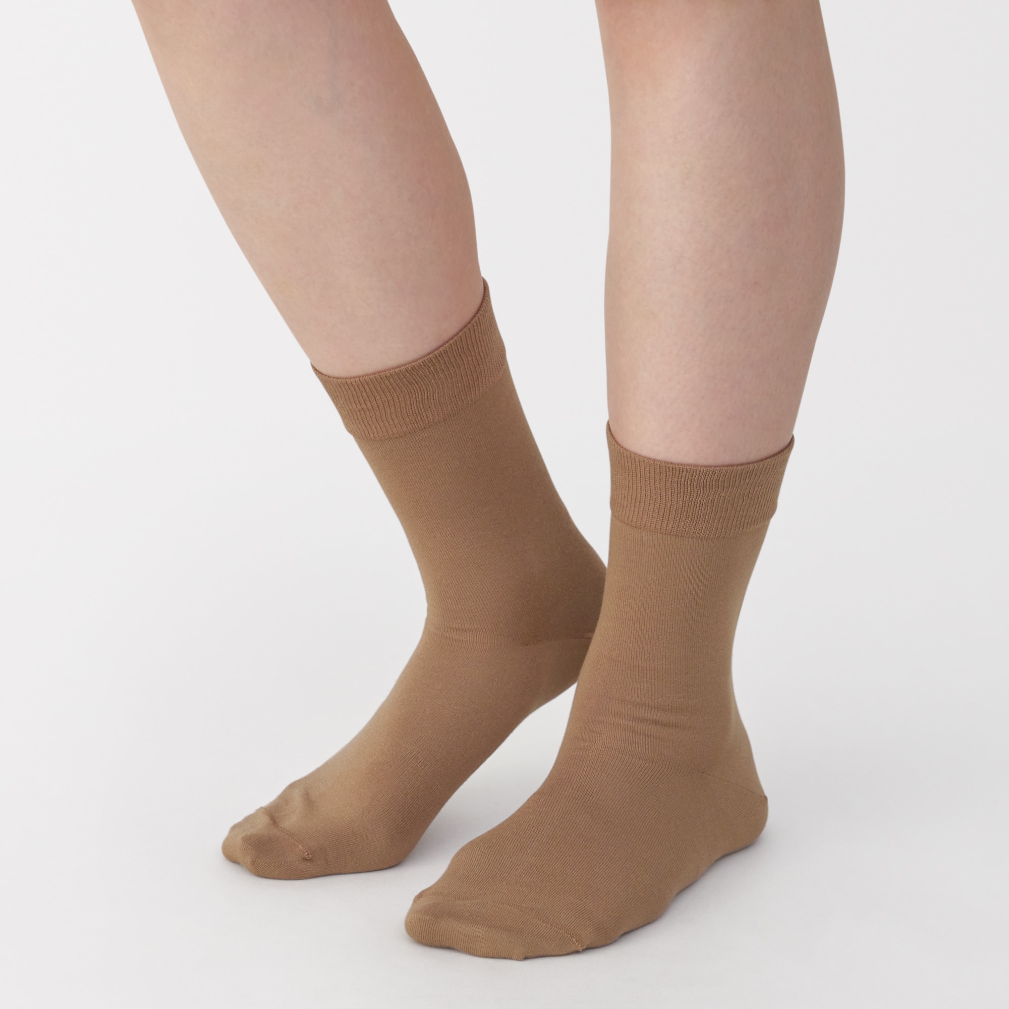 婦人　足なり直角　履き口やわらか　レーヨン混　薄手靴下