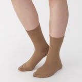 婦人　足なり直角　履き口やわらか　レーヨン混　薄手靴下