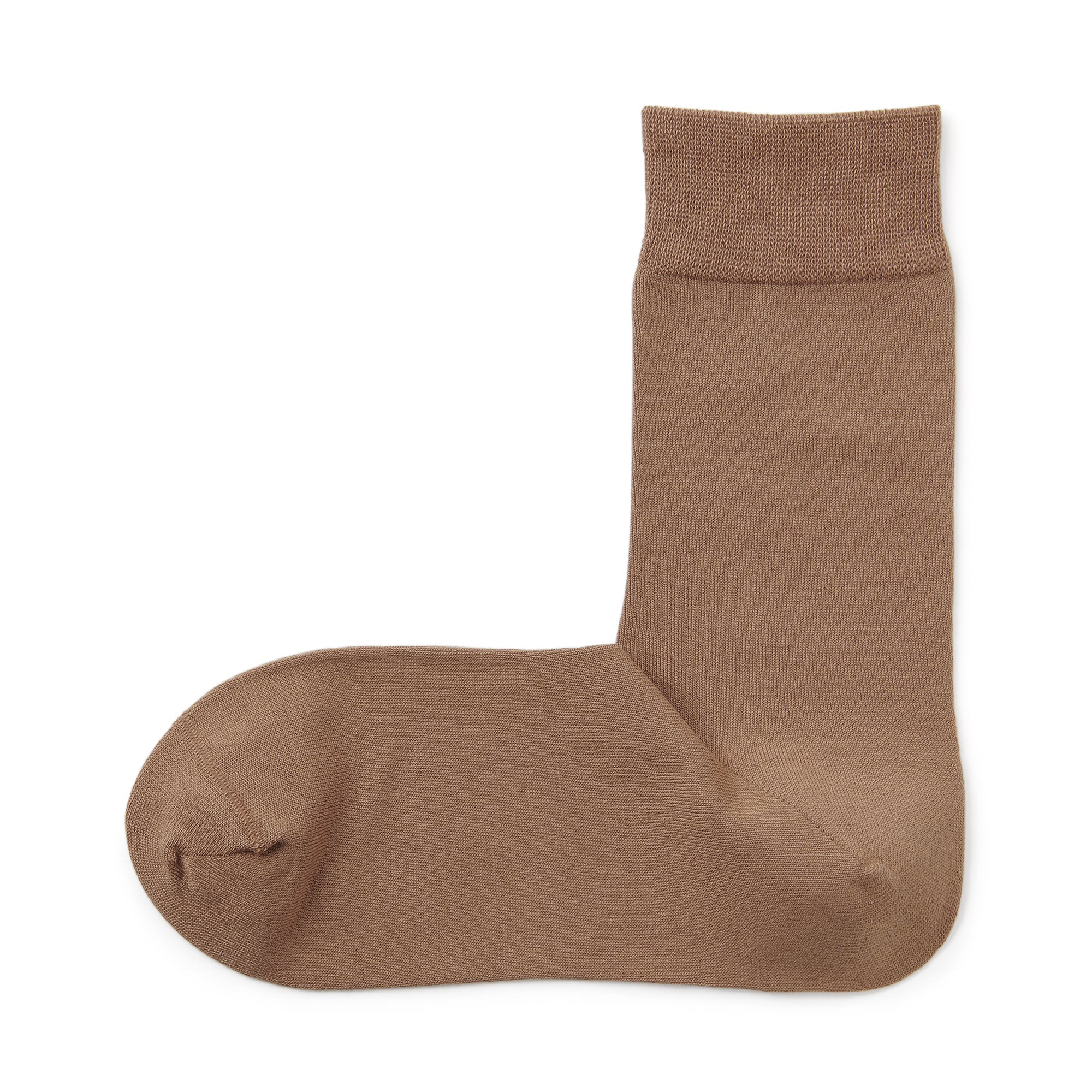 婦人　足なり直角　履き口やわらか　レーヨン混　薄手靴下