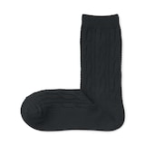 婦人　足なり直角　履き口やわらか　ケーブル柄靴下