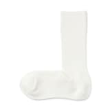 婦人　足なり直角　リブ編み靴下