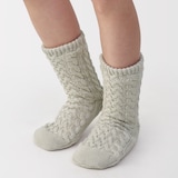 婦人　足なり直角　再生ポリエステル　内側ボア　ルームソックス