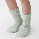 婦人　足なり直角　再生ポリエステル　内側ボア　ルームソックス