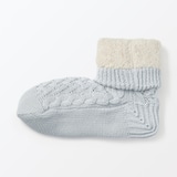 婦人　足なり直角　再生ポリエステル　内側ボア　ルームソックス