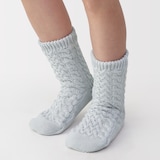 婦人　足なり直角　再生ポリエステル　内側ボア　ルームソックス